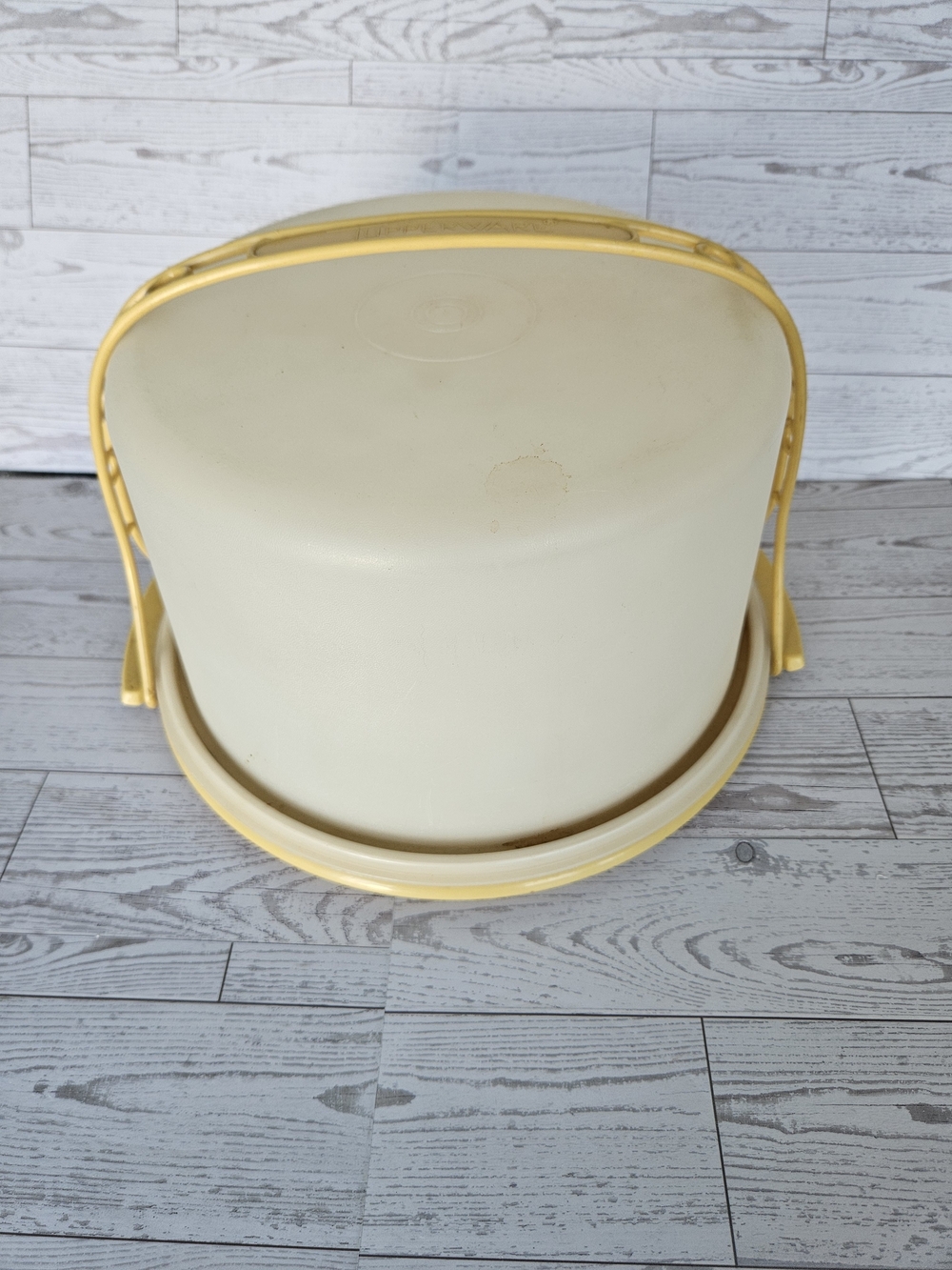 Vintage Two-Tone Tupperware Cake Carrier